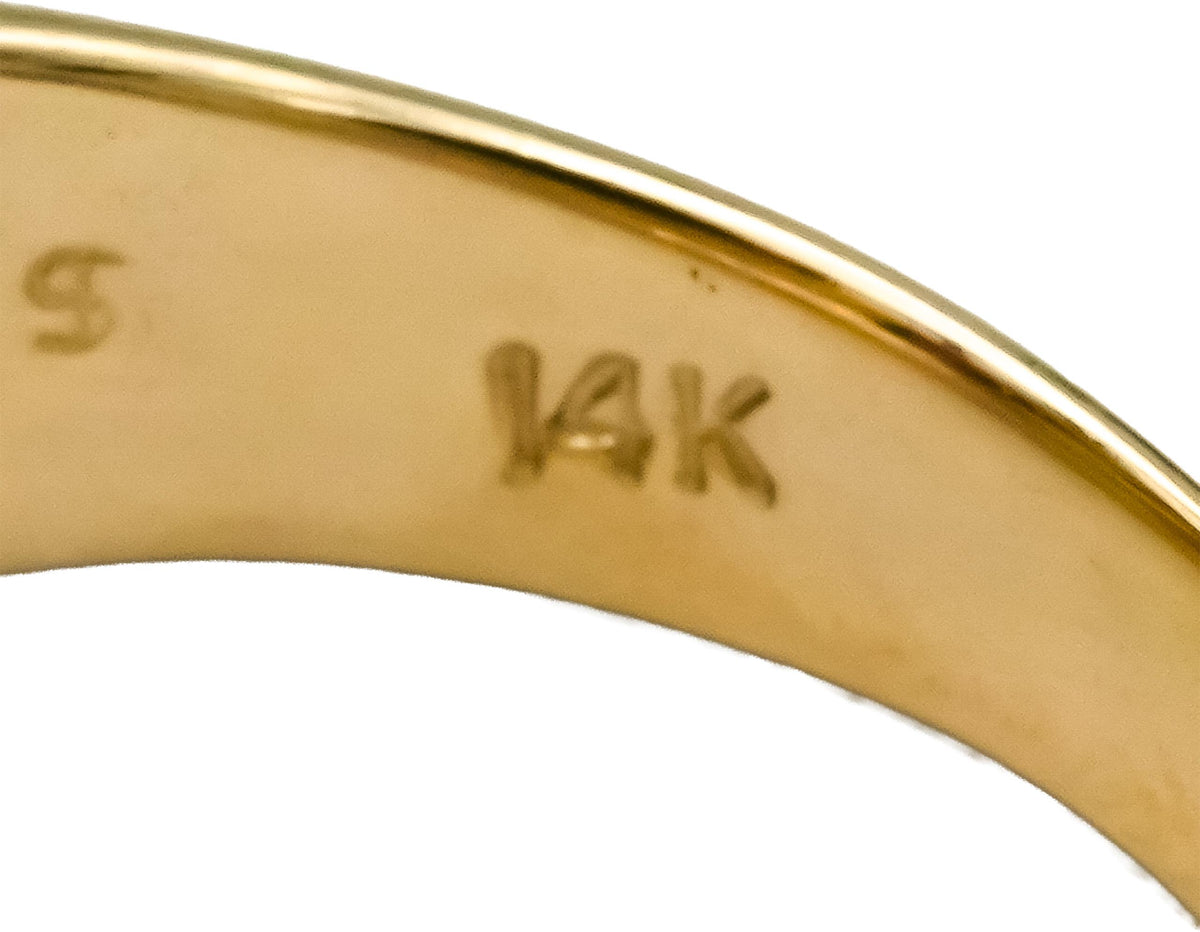 14k Yellow Gold Diamond Tourmaline Opal Cocktail Ring 2.75CT Size 6.75