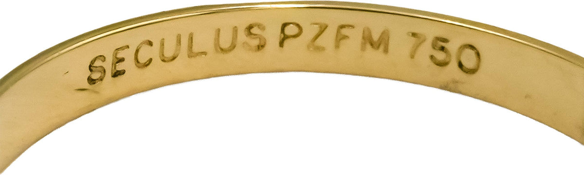 18k Yellow Gold Round Diamond Band Ring 0.35CT Size 5.75