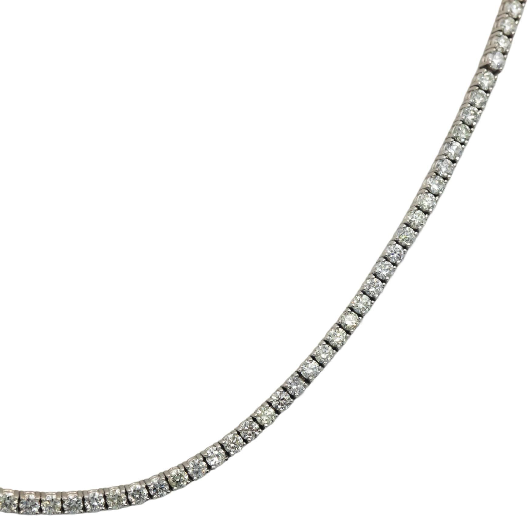 14k White Gold Jewelry Round Cut Diamond Choker Tennis Necklace 7.22CT