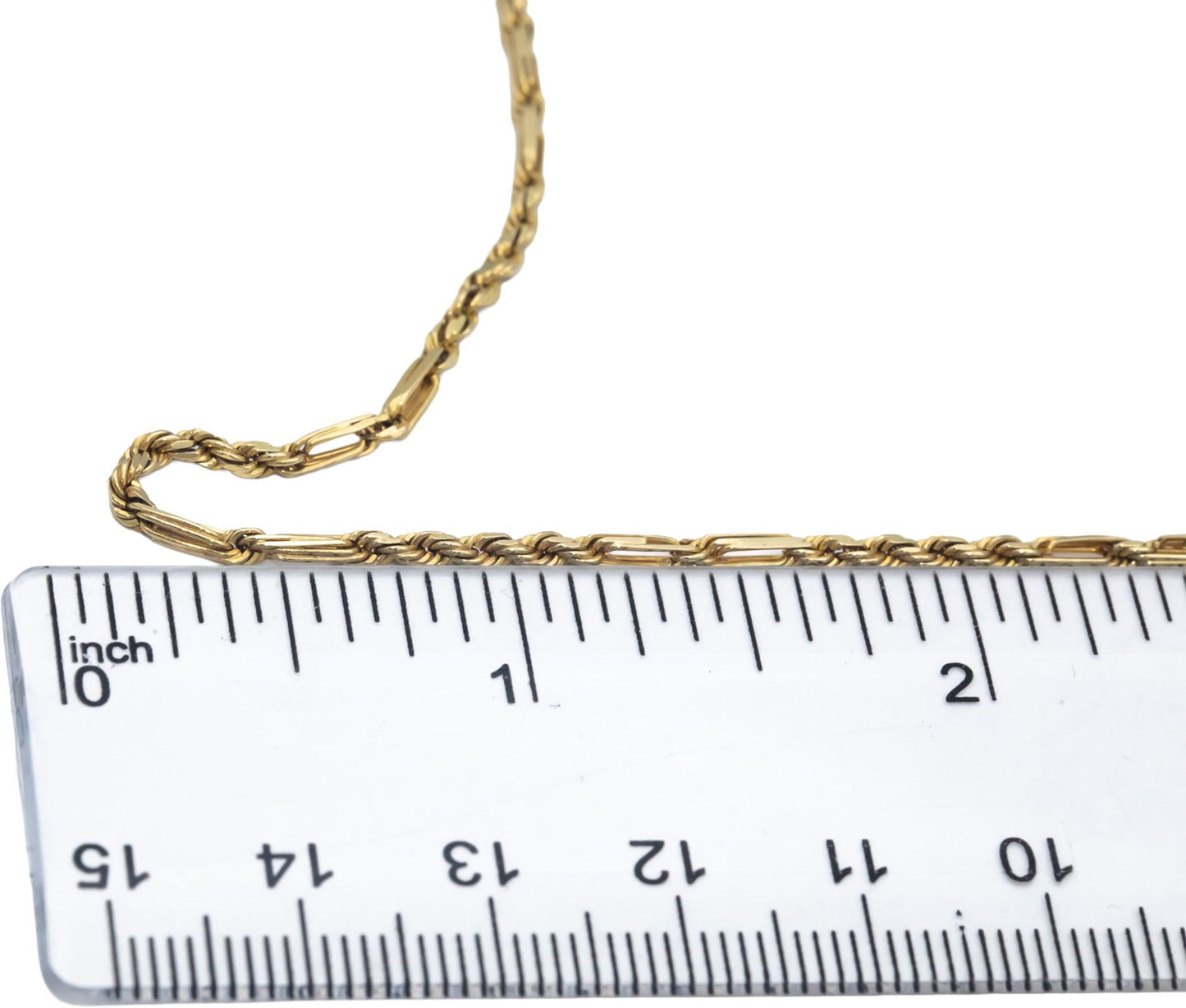 14k Yellow Gold Jewelry 18" Long Rope Necklace Chain