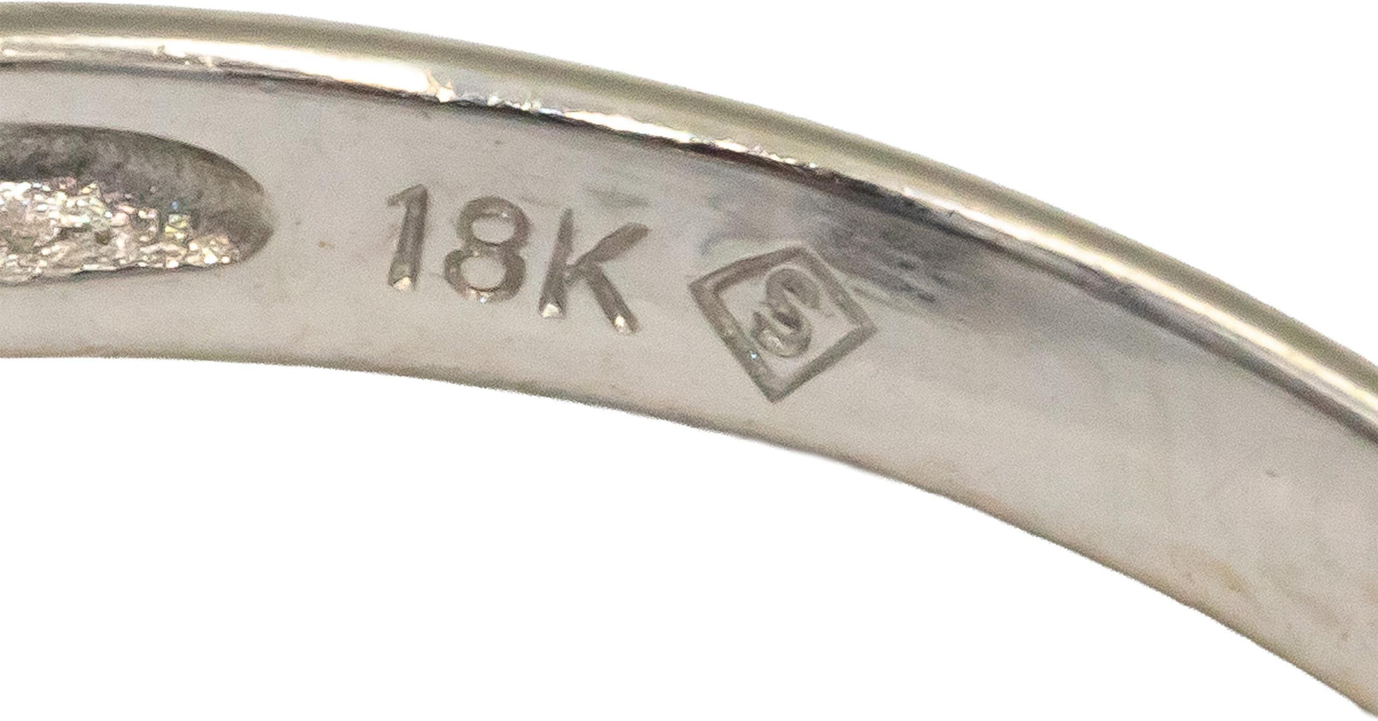 Diamond and Sapphire 18k White Gold Halo Cocktail Ring 0.65CT Size 6.5