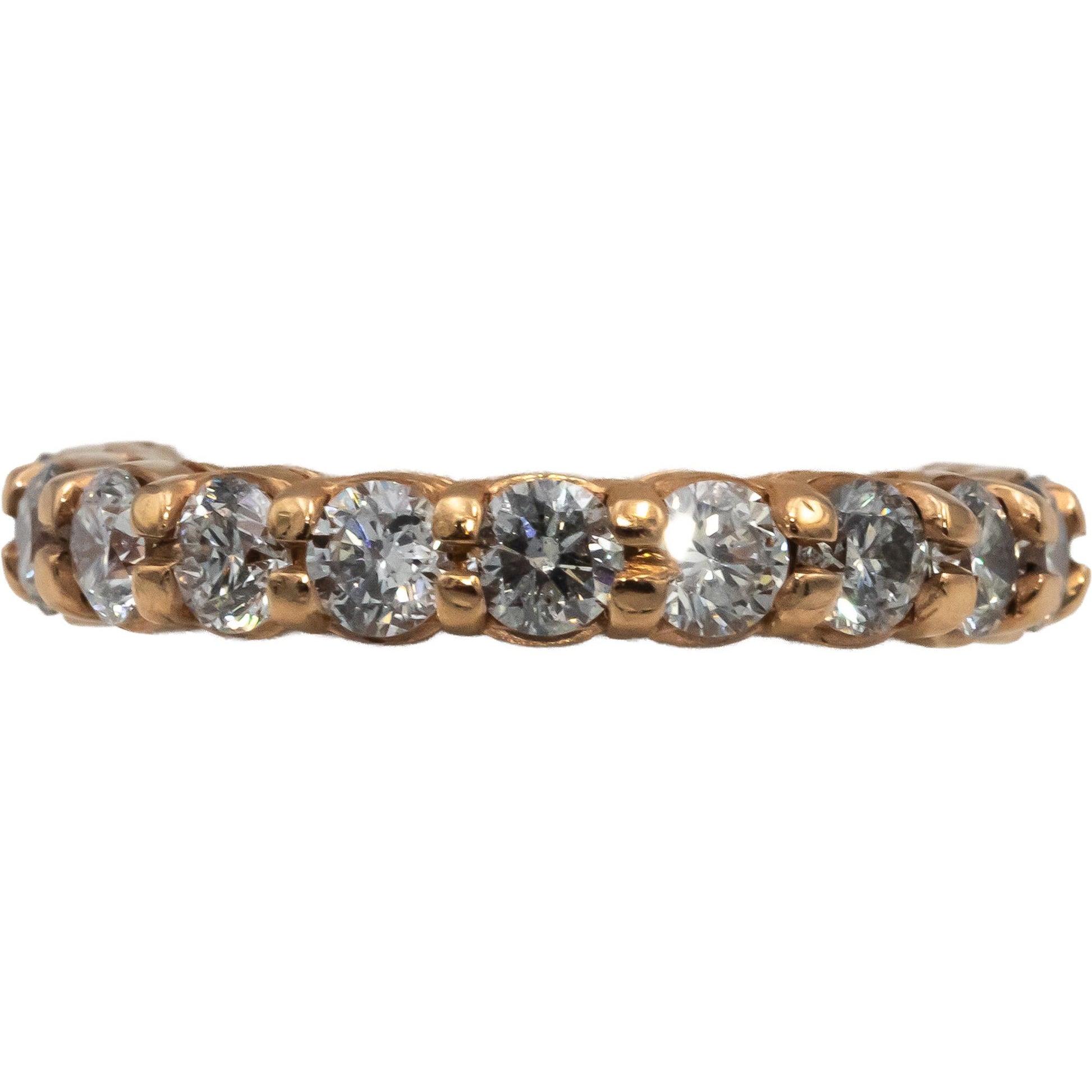 14k Rose Gold Round Diamond Eternity Band Ring 2.67CT Size 5.5