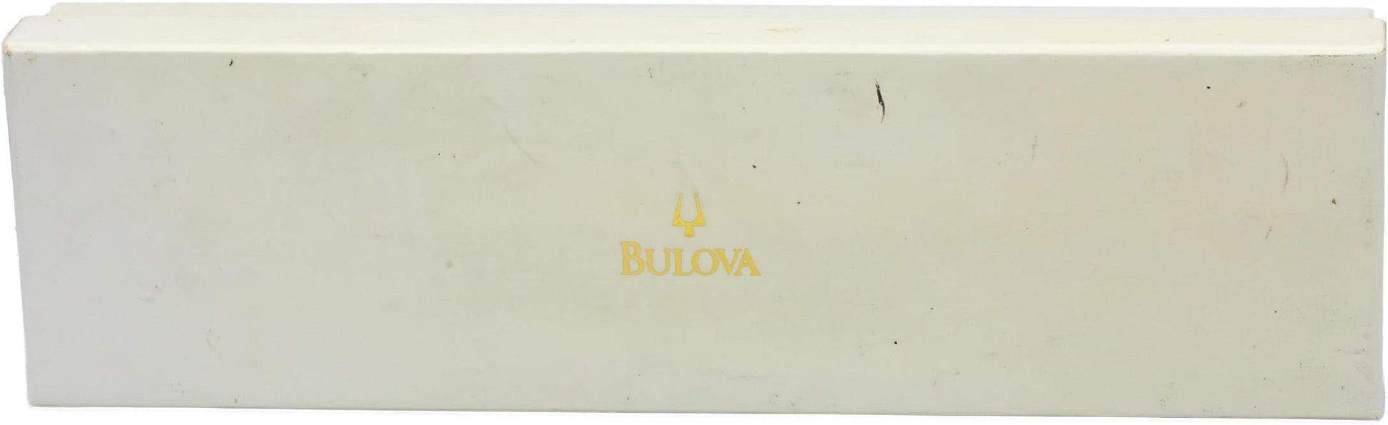 BULOVA 14k White Gold Ladies Quartz Watch w/ 10 Small Diamond Accents Box Papers