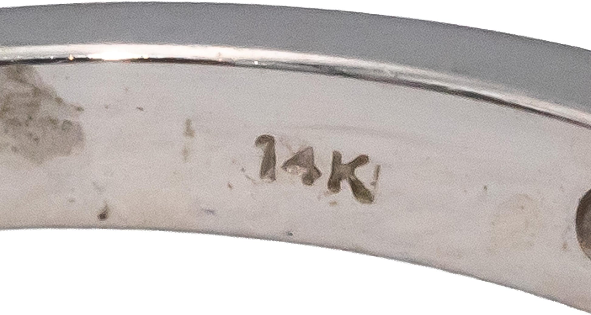 14k White Gold VS Princess Cut Channel Set Diamond Band Ring 0.40CT Size 6.75