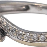 10k White Gold Round Diamond Cluster Band Ring 0.50CT Size 7.25