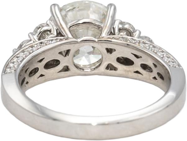 GIA Certified 18k White Gold Diamond Engagement Ring 3.91CT w/ 3.13CT Center