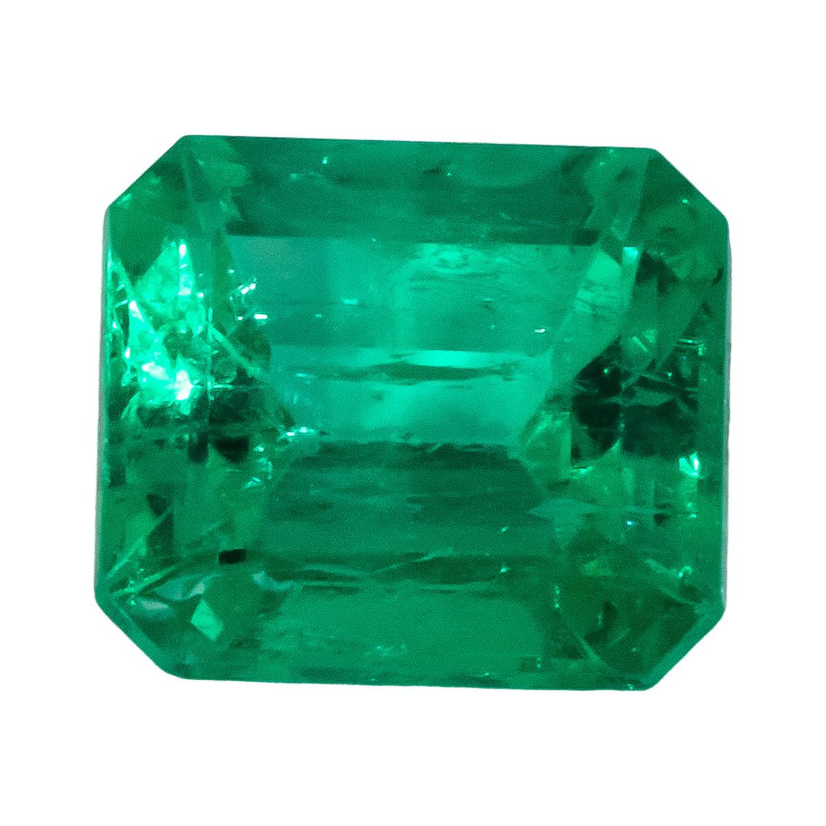 GIA Certified Octagonal Cut Natural Colombian Emerald Loose Gemstone 2.25CT