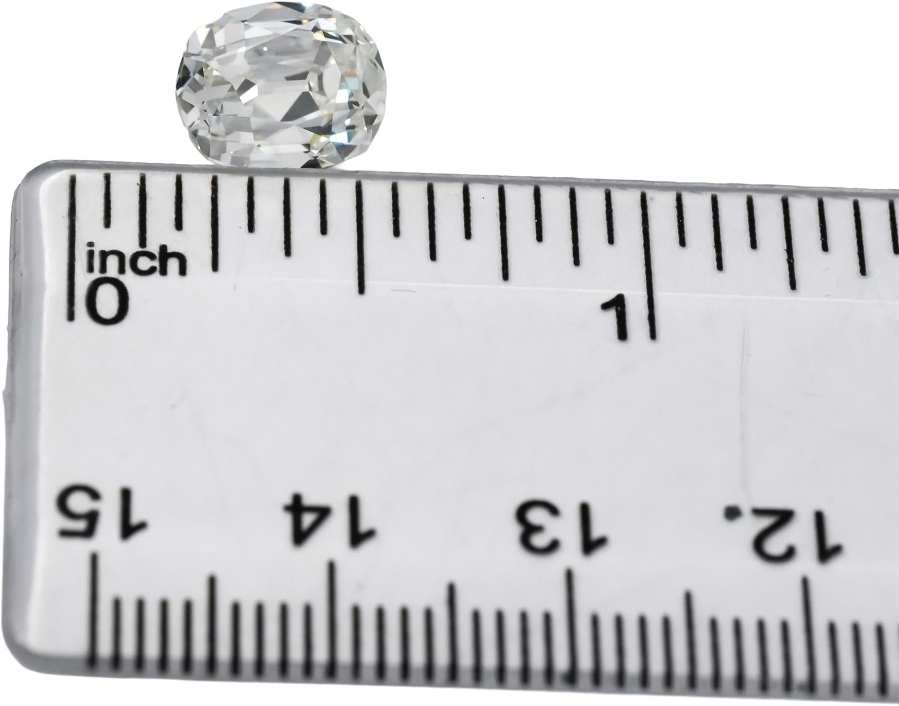 GIA Certified 3.14CT Old Mine Cut Loose Diamond H Color VS1 Clarity