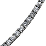 14k White Gold VS Round Lab-Grown Diamond Tennis Necklace 10.81CT