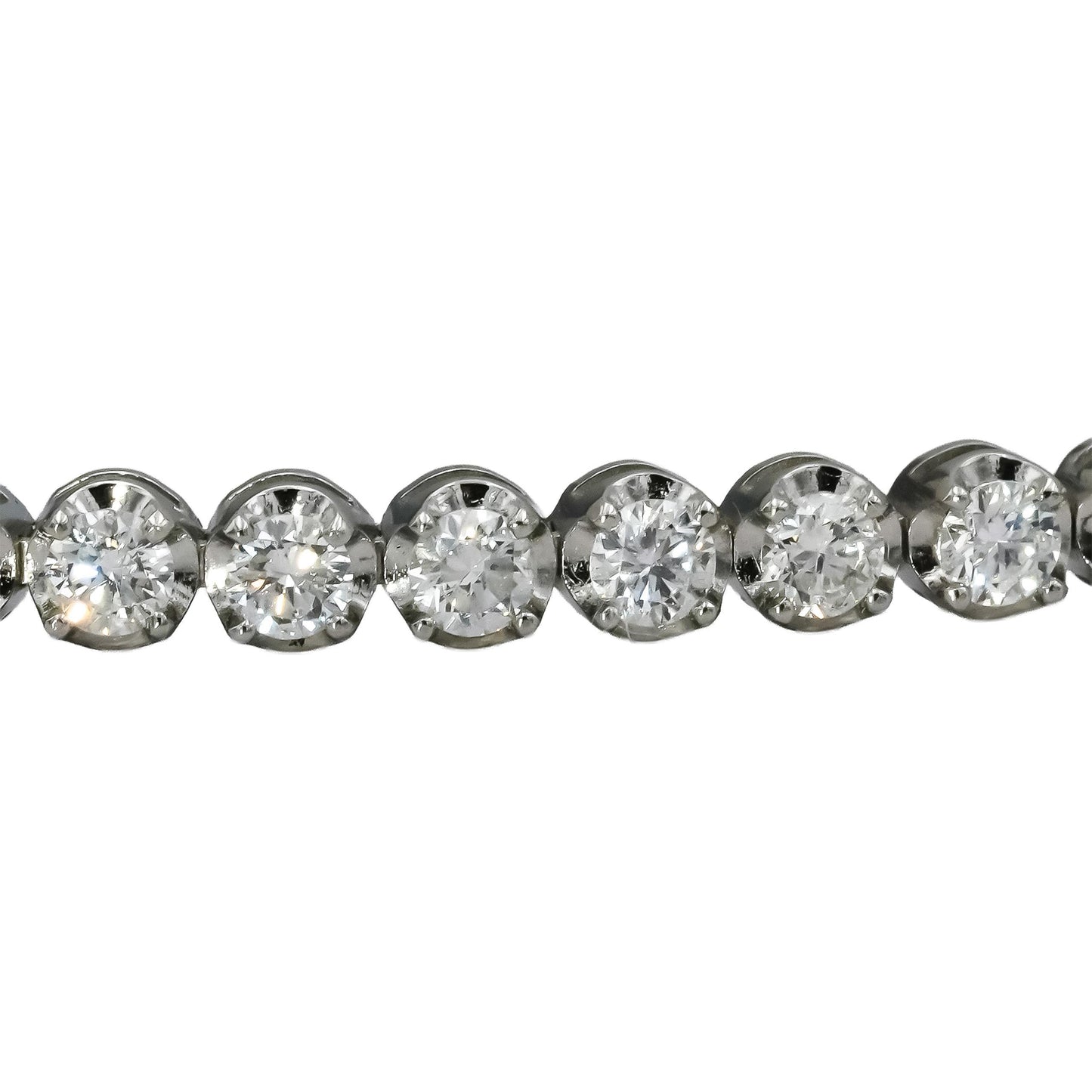Platinum VS Round Diamond Tennis Bracelet 3.34CT