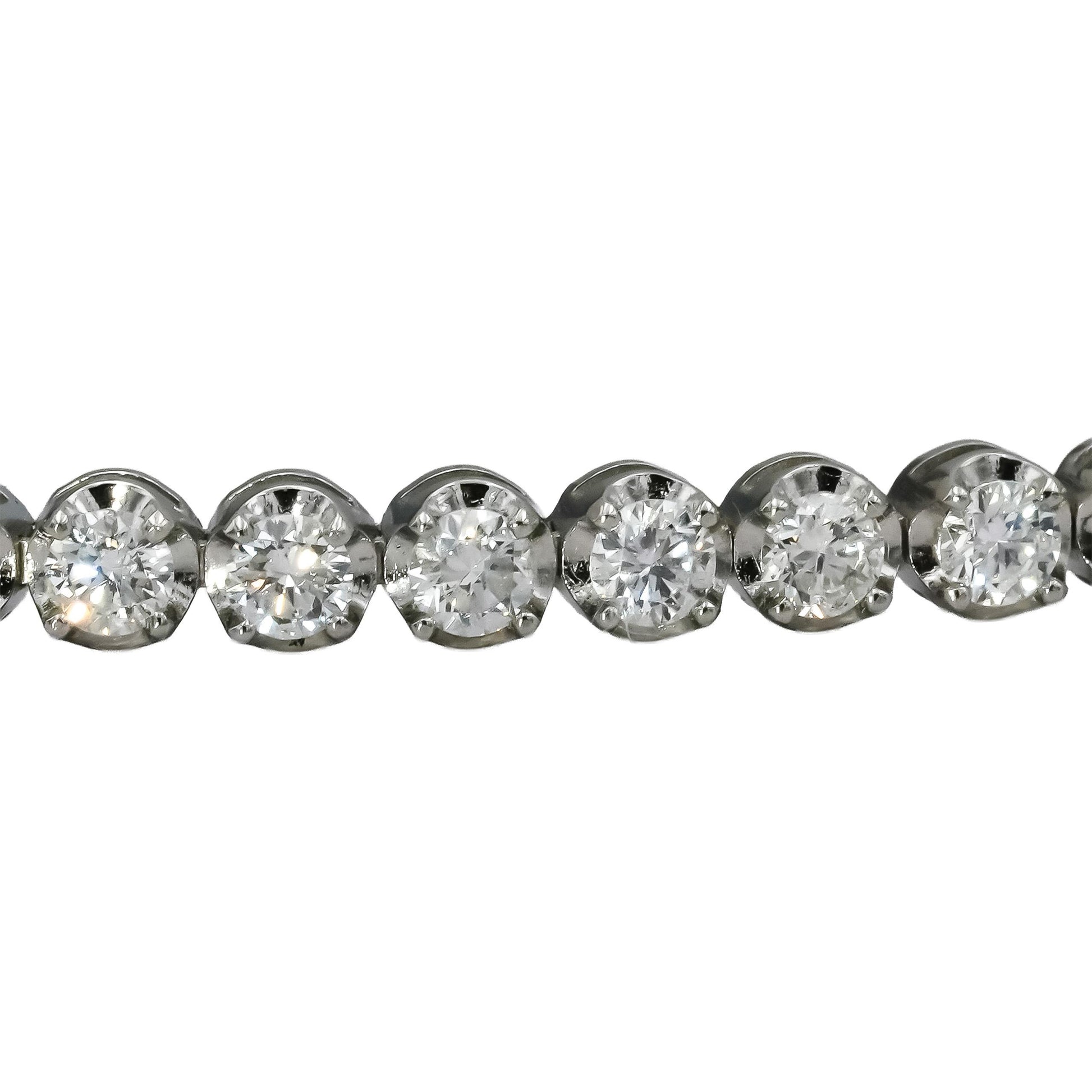 Platinum VS Round Diamond Tennis Bracelet 3.34CT