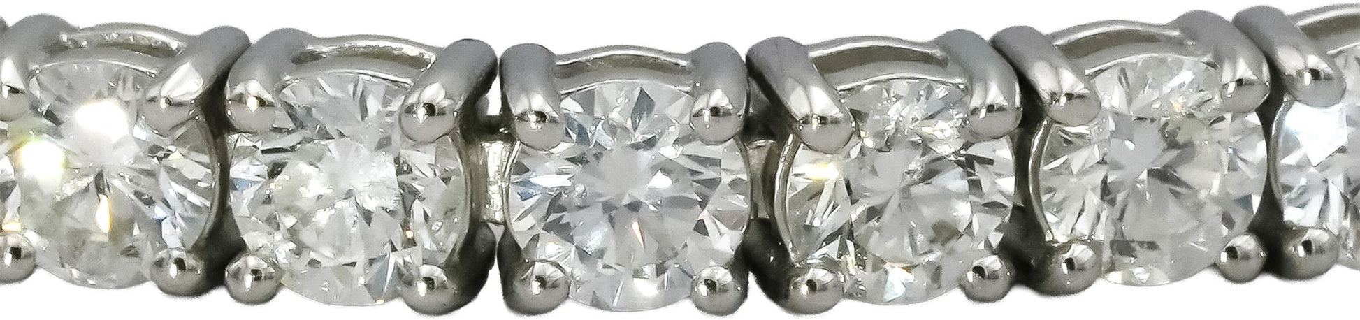 18k White Gold VS Round Natural Diamond Tennis Bracelet 7.0CT