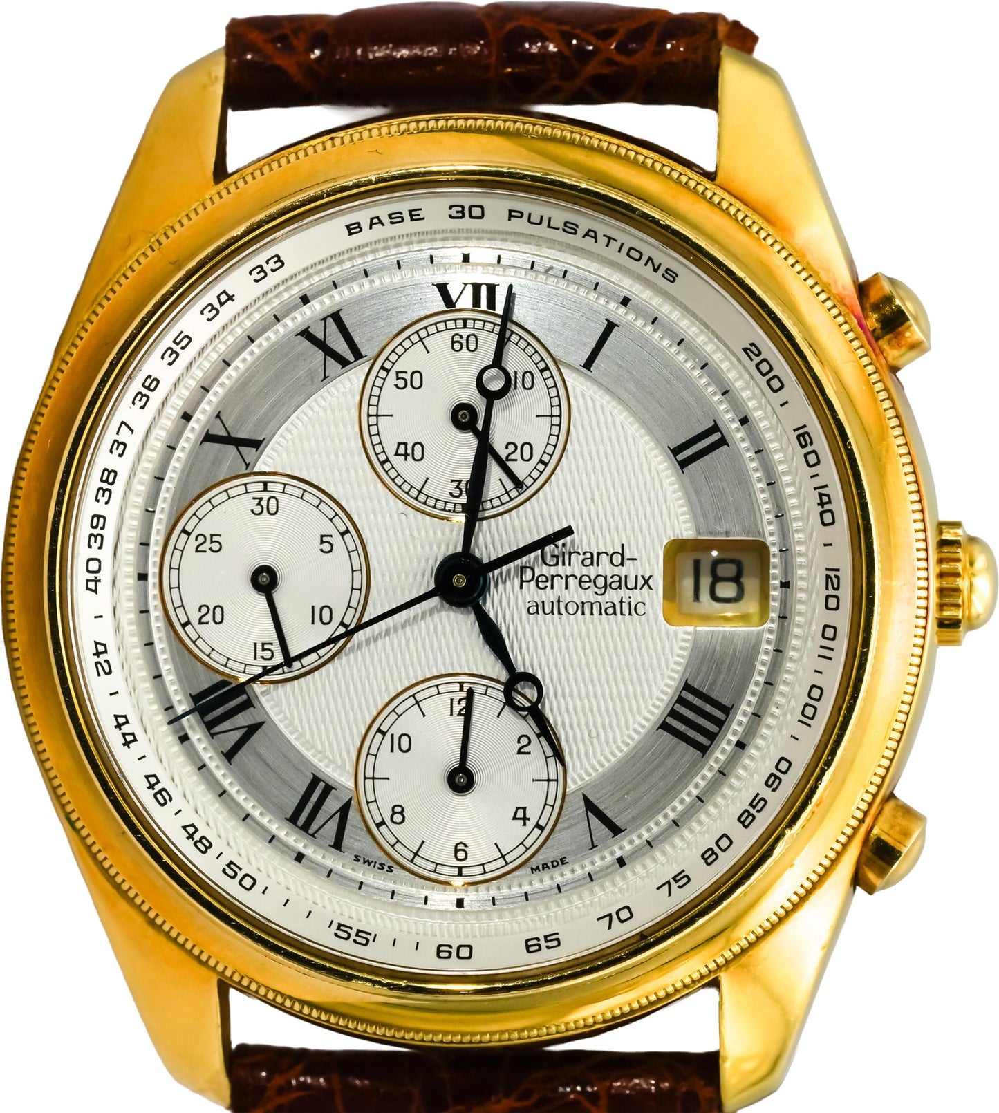 GIRARD-PERREGAUX 18k Yellow Gold Olimpico Chronograph Watch AS IS