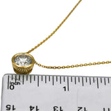 14k Yellow Gold VS Round Lab-Grown Diamond Solitaire Pendant Necklace 2.03CT