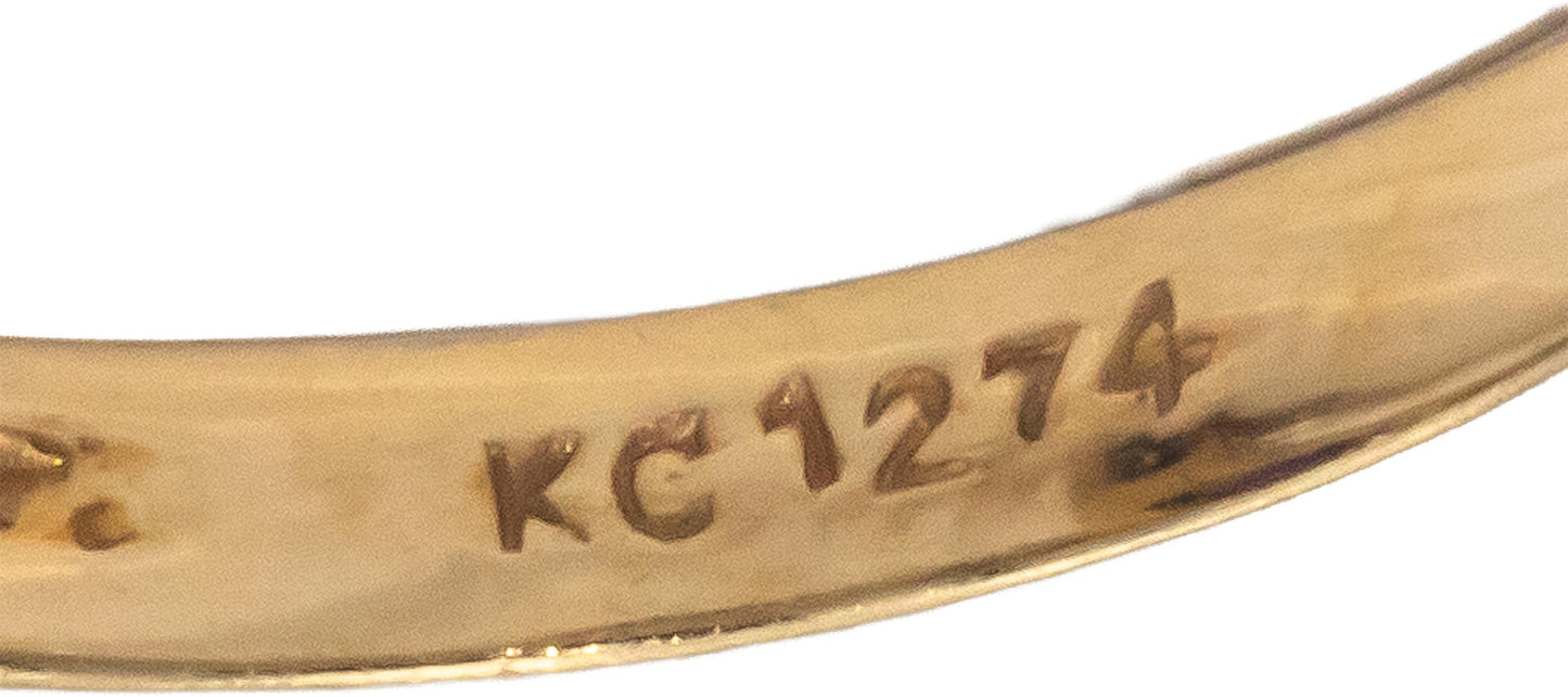 KALATI Designer 14k Yellow Gold 2.10CT Diamond and Sapphire Ring Size 6