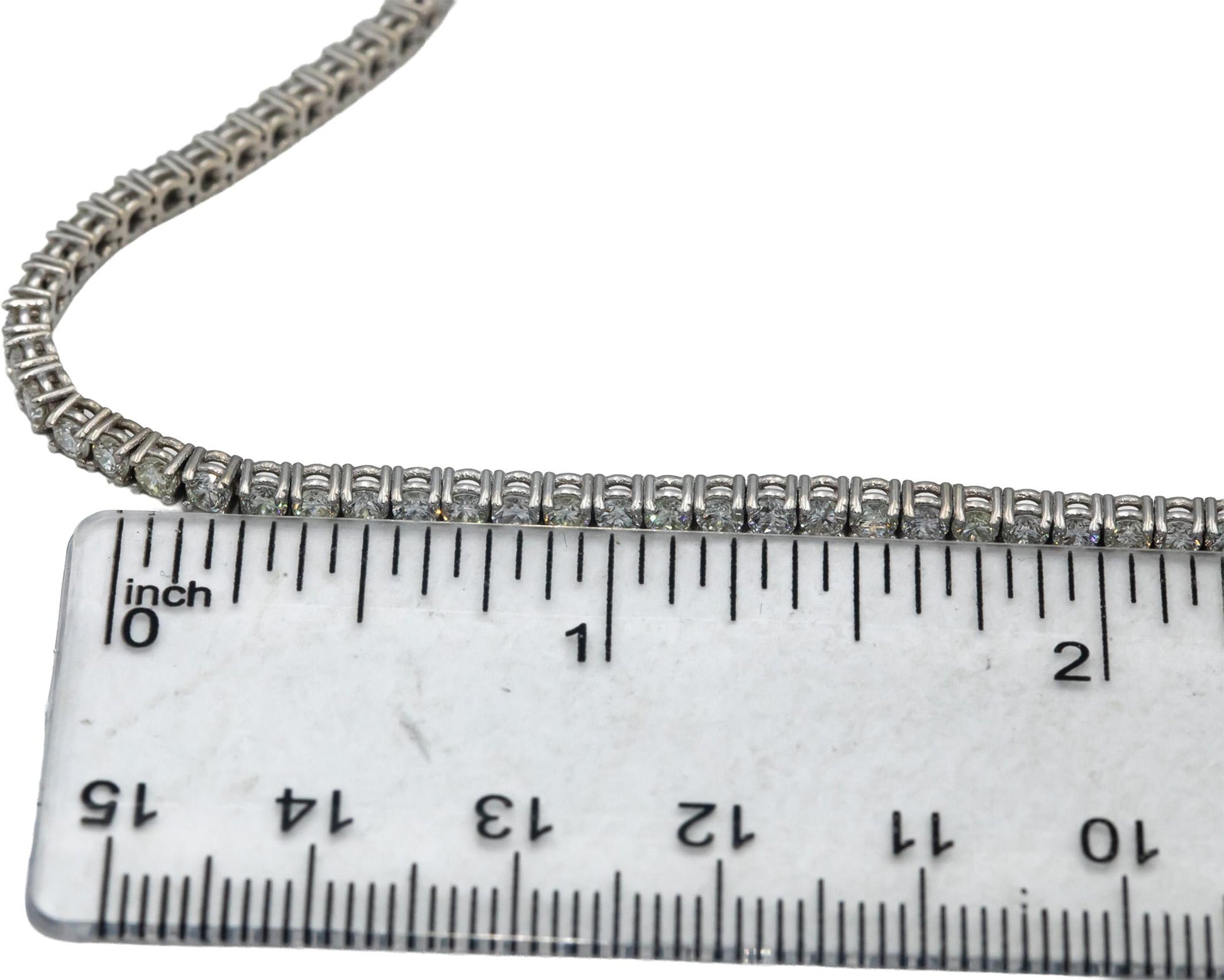 14k White Gold Jewelry Round Cut Diamond Choker Tennis Necklace 7.22CT