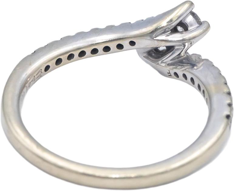 EVER US Designer 14k White Gold 0.50CT Round Cut Diamond Ring Size 6.75