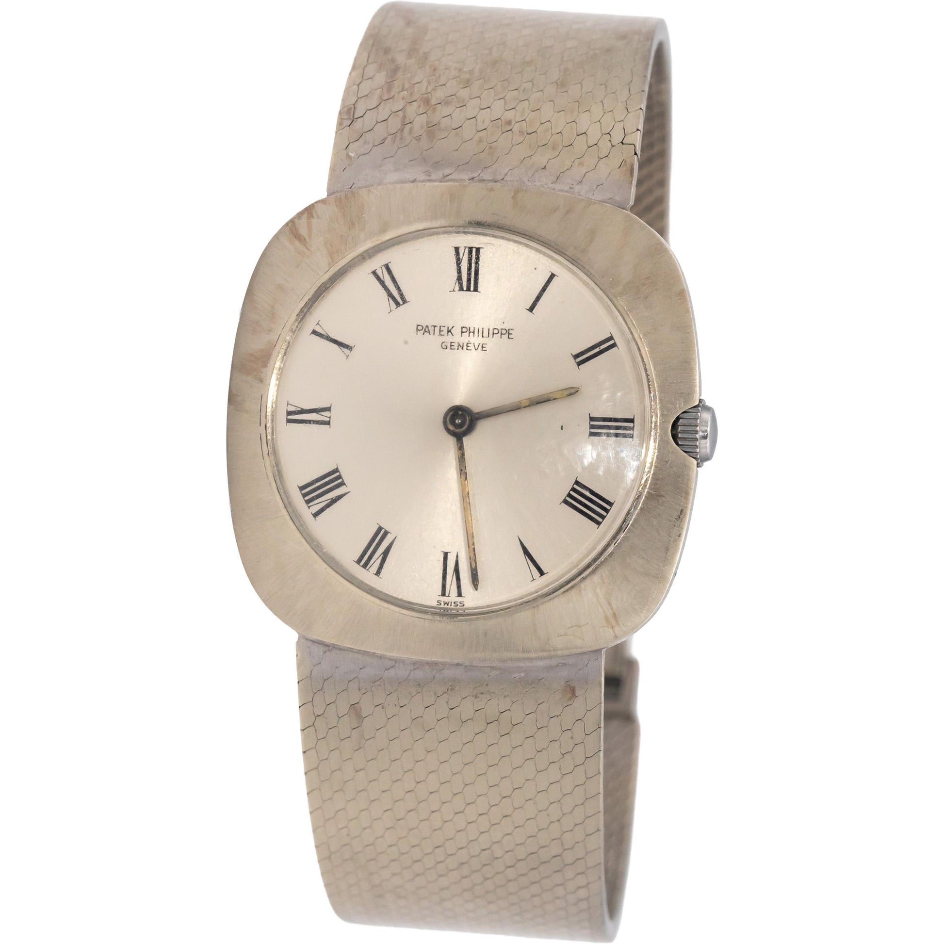 PATEK PHILIPPE Vintage 18k White Gold 3543-2 Manual Winding Watch