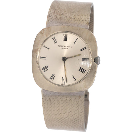 PATEK PHILIPPE Vintage 18k White Gold 3543-2 Manual Winding Watch