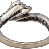 10k White Gold Round Diamond Cluster Band Ring 0.50CT Size 7.25