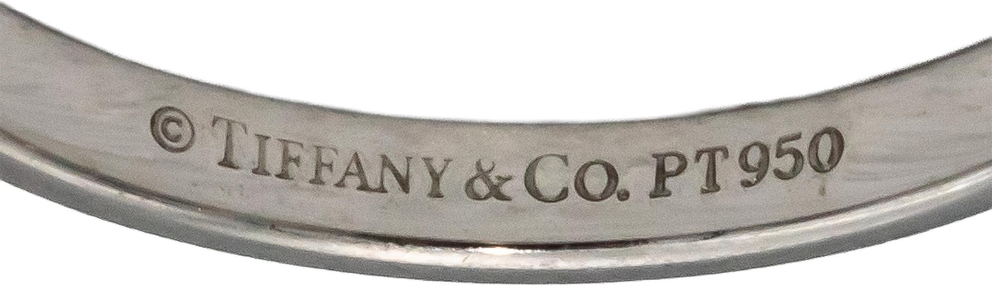 TIFFANY & CO. Platinum 950 Forever 2mm Wedding Band Ring Size 6