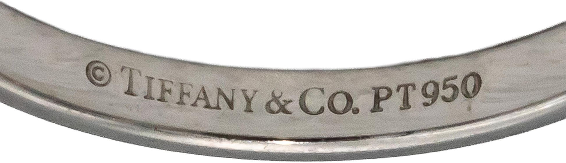 TIFFANY & CO. Platinum 950 Forever 2mm Wedding Band Ring Size 6
