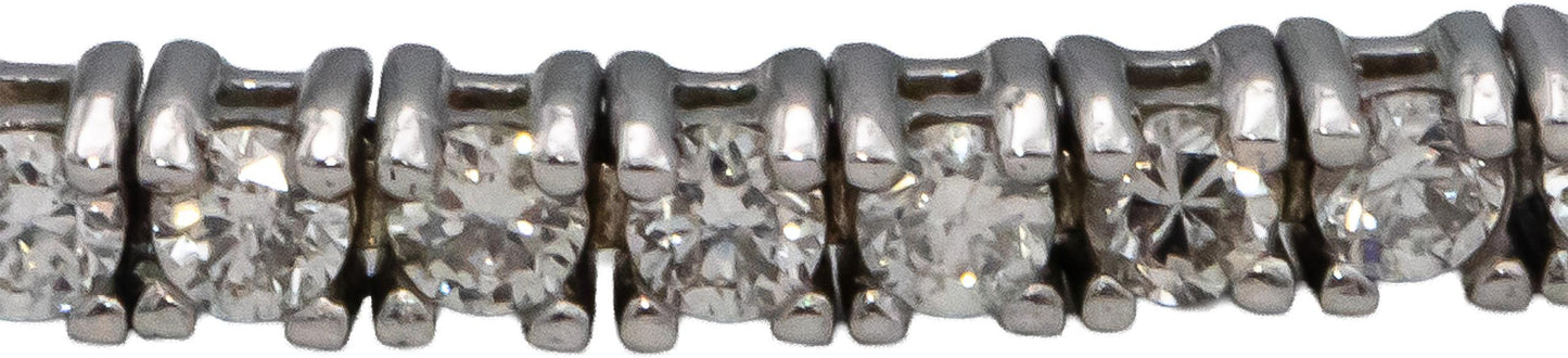 14k White Gold Round Diamond Tennis Bracelet 1.71CT