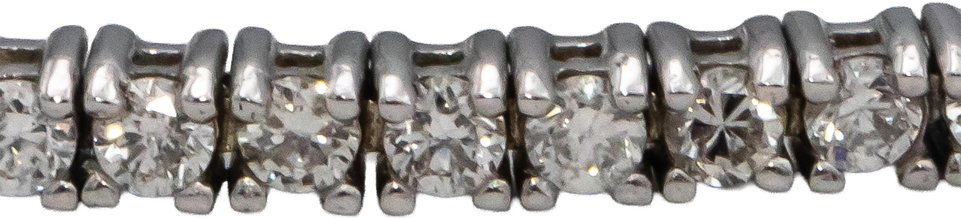 14k White Gold Round Diamond Tennis Bracelet 1.71CT