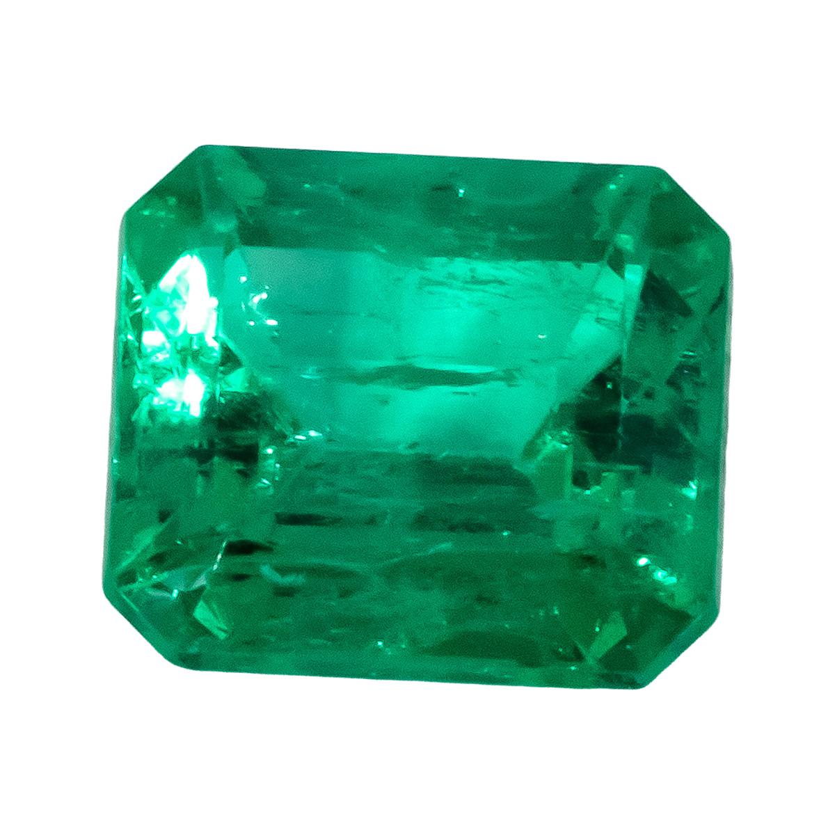 GIA Certified Octagonal Cut Natural Colombian Emerald Loose Gemstone 2.25CT