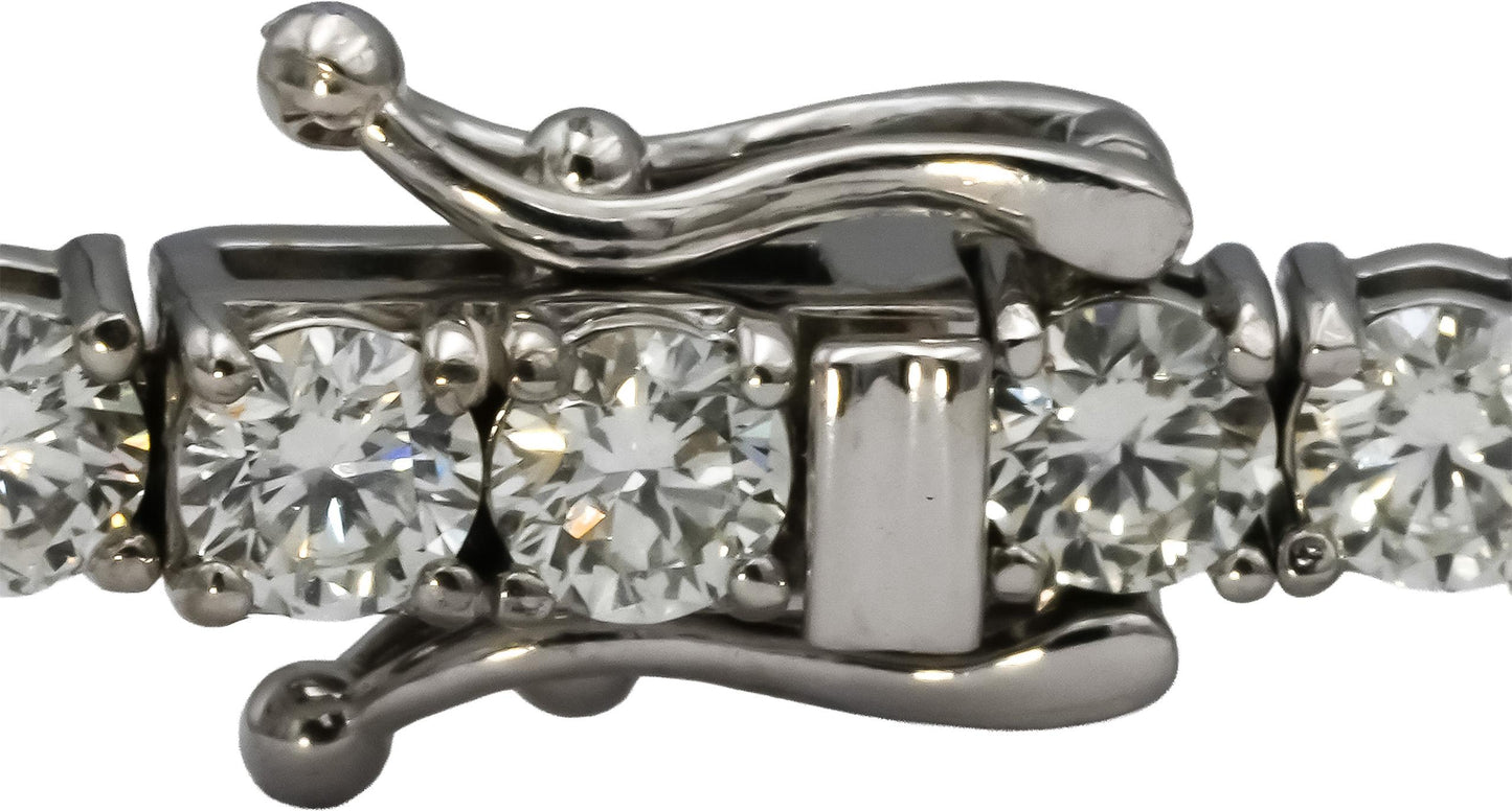 14k White Gold VS Round Diamond Tennis Bracelet 7.31CT