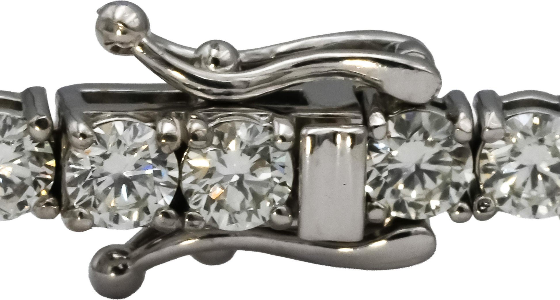 14k White Gold VS Round Diamond Tennis Bracelet 7.31CT