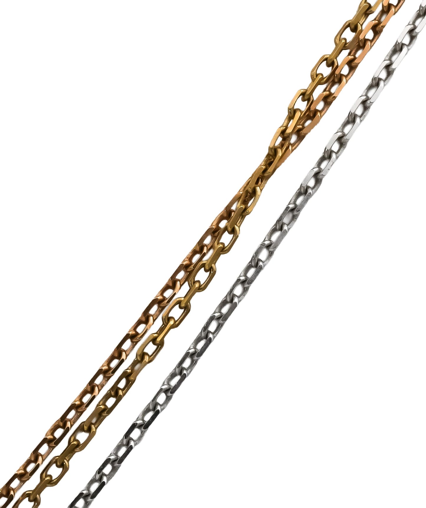 CARTIER 18k Yellow White Rose Gold Three Chain Necklace