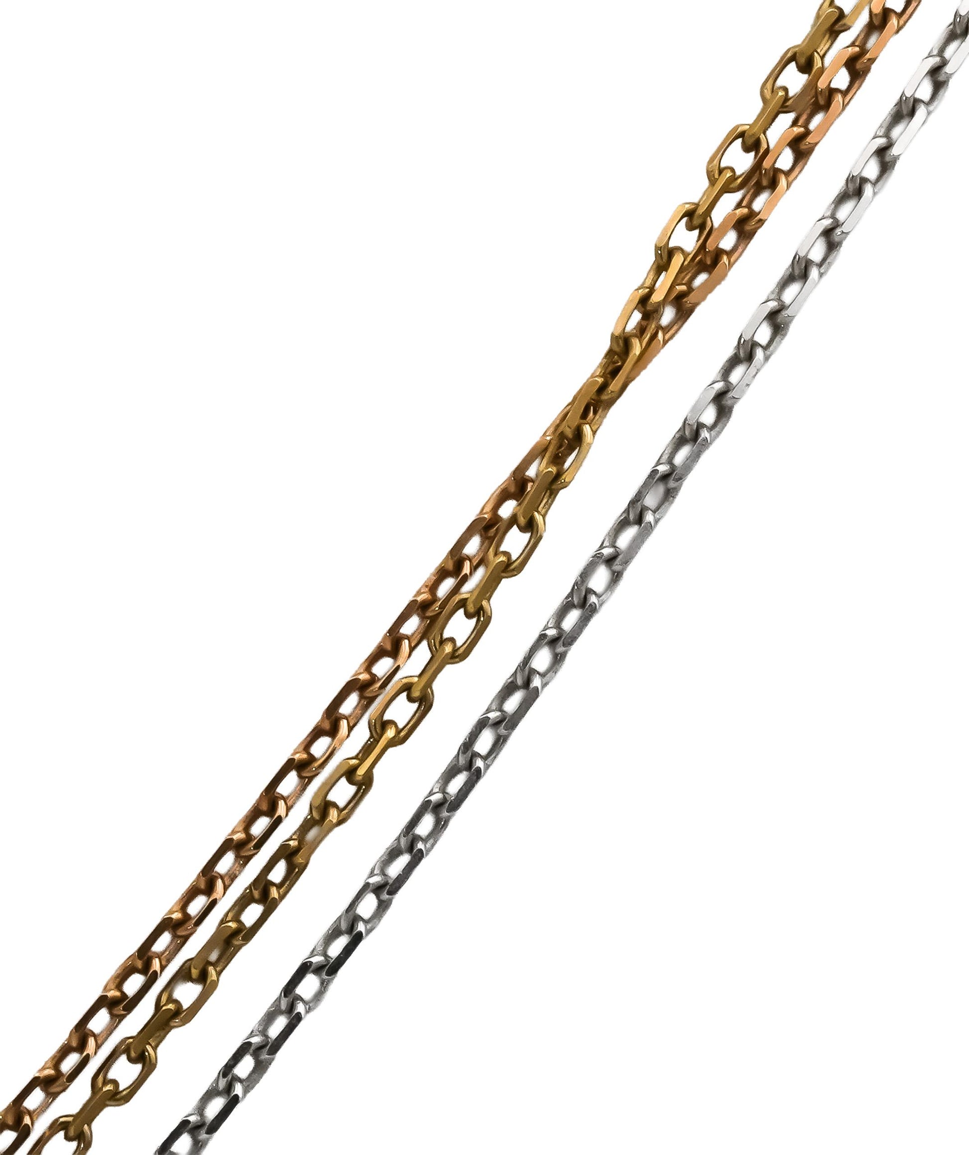 CARTIER 18k Yellow White Rose Gold Three Chain Necklace
