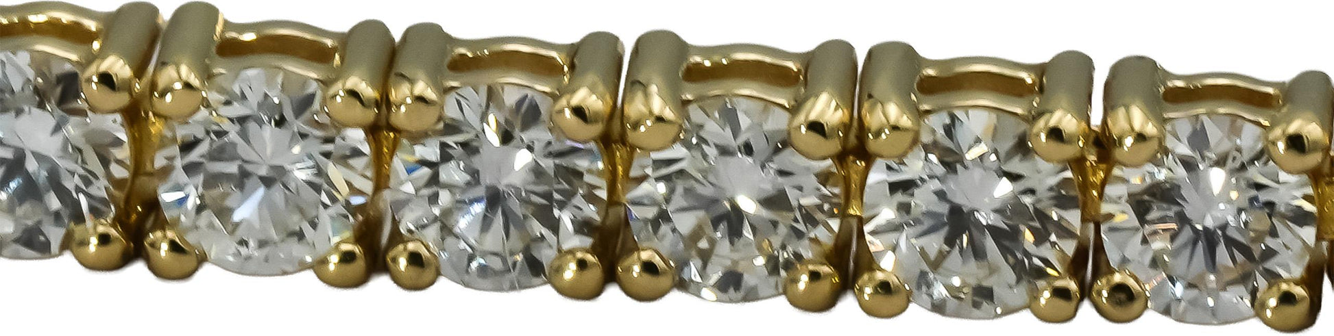 14k Yellow Gold VS Round Diamond Tennis Bracelet 4.89CT