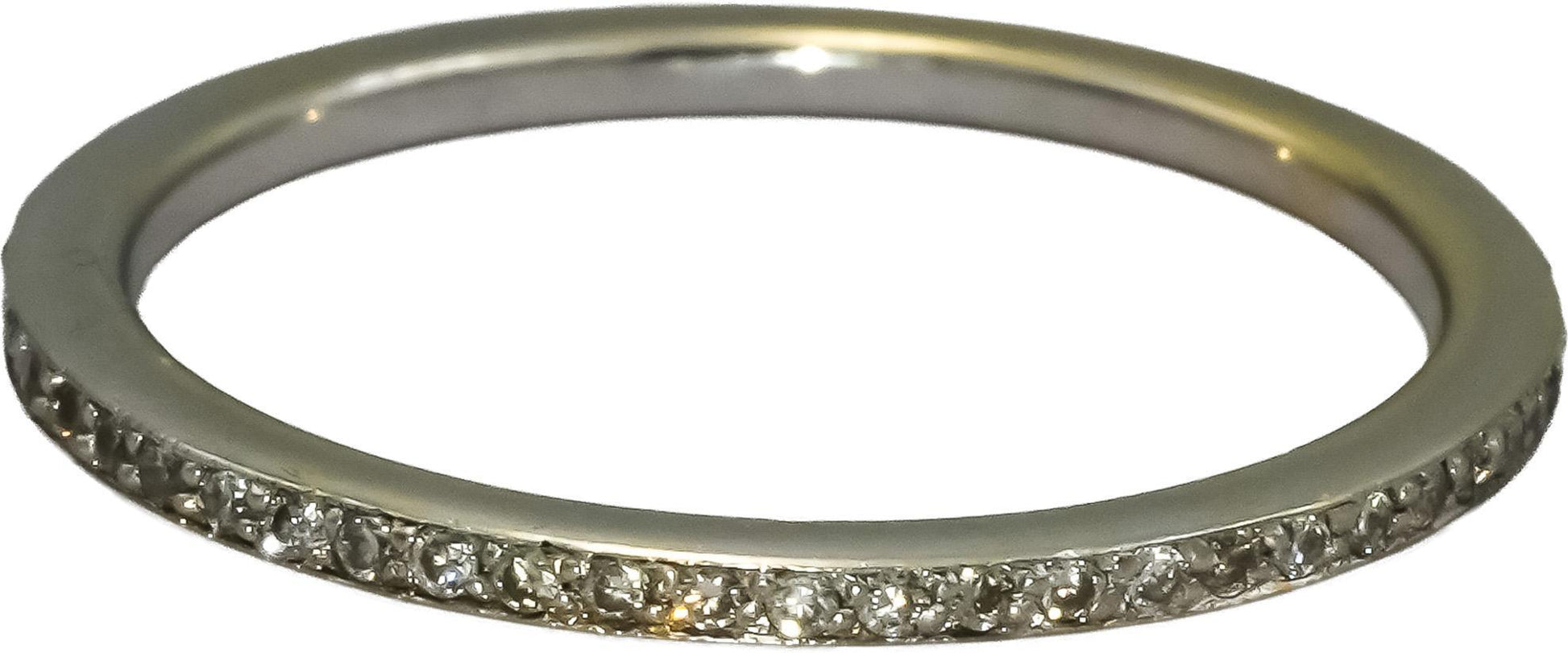 14k White Gold VS Round Diamond Eternity Band Ring 0.25CT Size 6.75