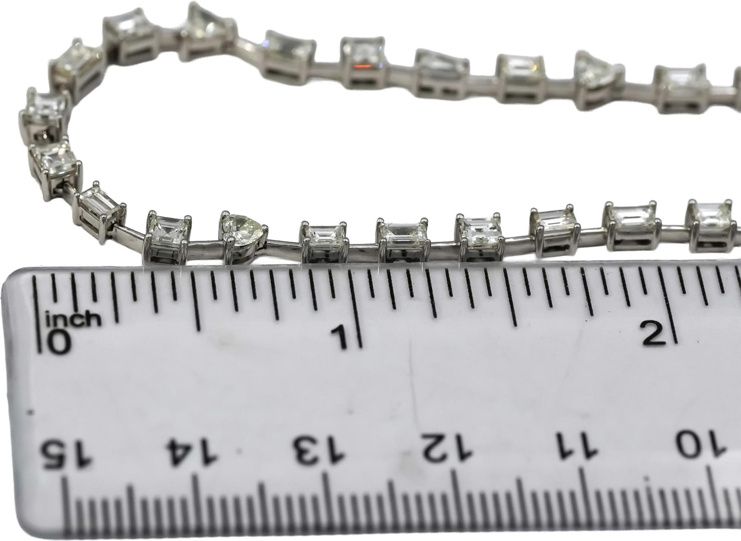 18k White Gold VS Multiple Shapes Diamonds Necklace 8.70CT
