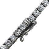 14k White Gold VS Round Lab-Grown Diamond Tennis Necklace 10.81CT