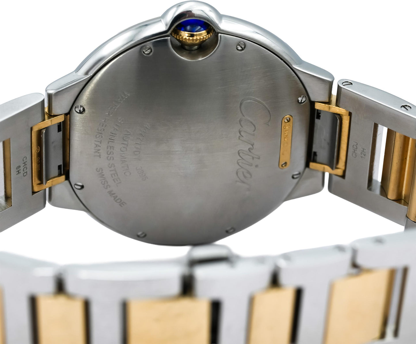 CARTIER 18k Gold Stainless Steel Ballon Bleu Automatic Watch Ref W2BB0039