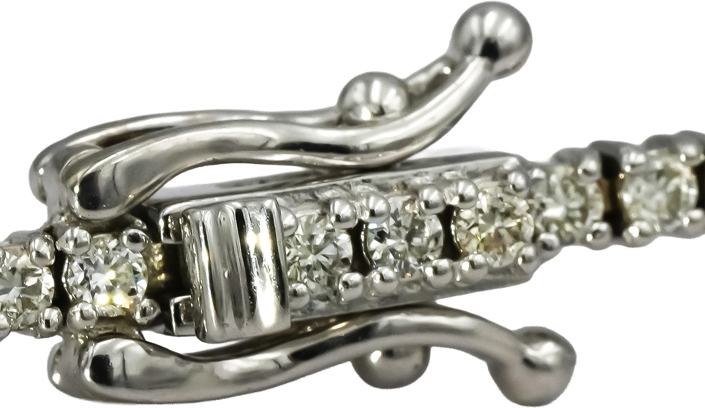 14k White Gold VS Round Diamond Tennis Bracelet 1.57CT