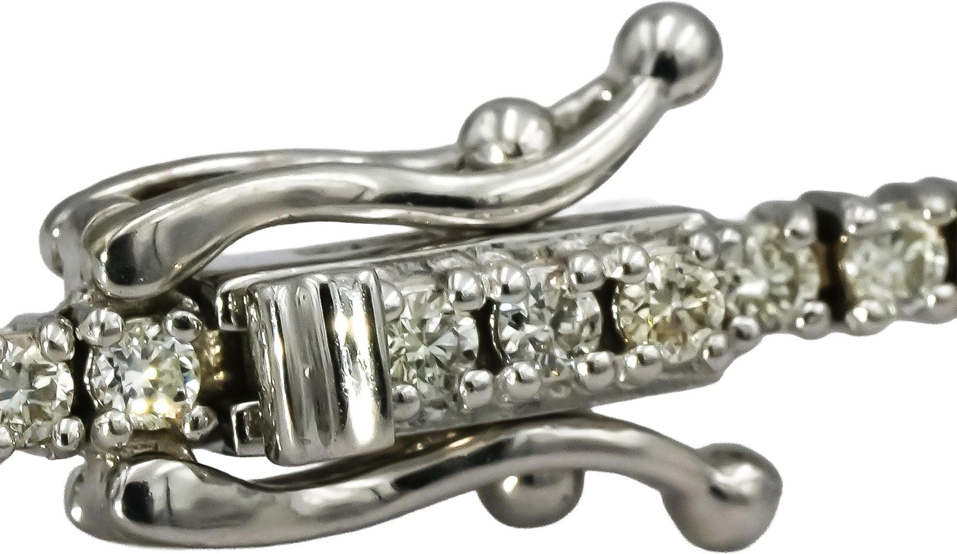14k White Gold VS Round Diamond Tennis Bracelet 1.57CT