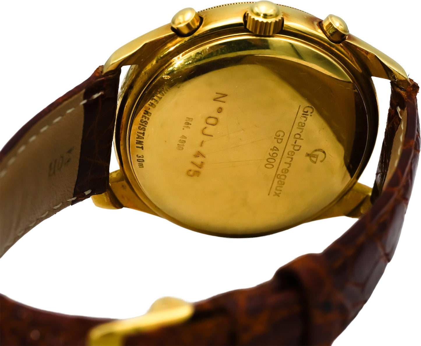 GIRARD-PERREGAUX 18k Yellow Gold Olimpico Chronograph Watch AS IS