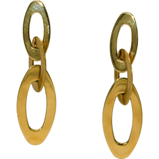 ROBERTO COIN 18k Yellow Gold Chic & Shine Oval Link Drop Earrings