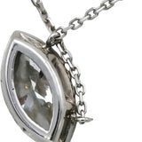 IGI 14k White Gold VS1/F Lab-Grown Marquise Diamond Pendant Necklace 1.38CT