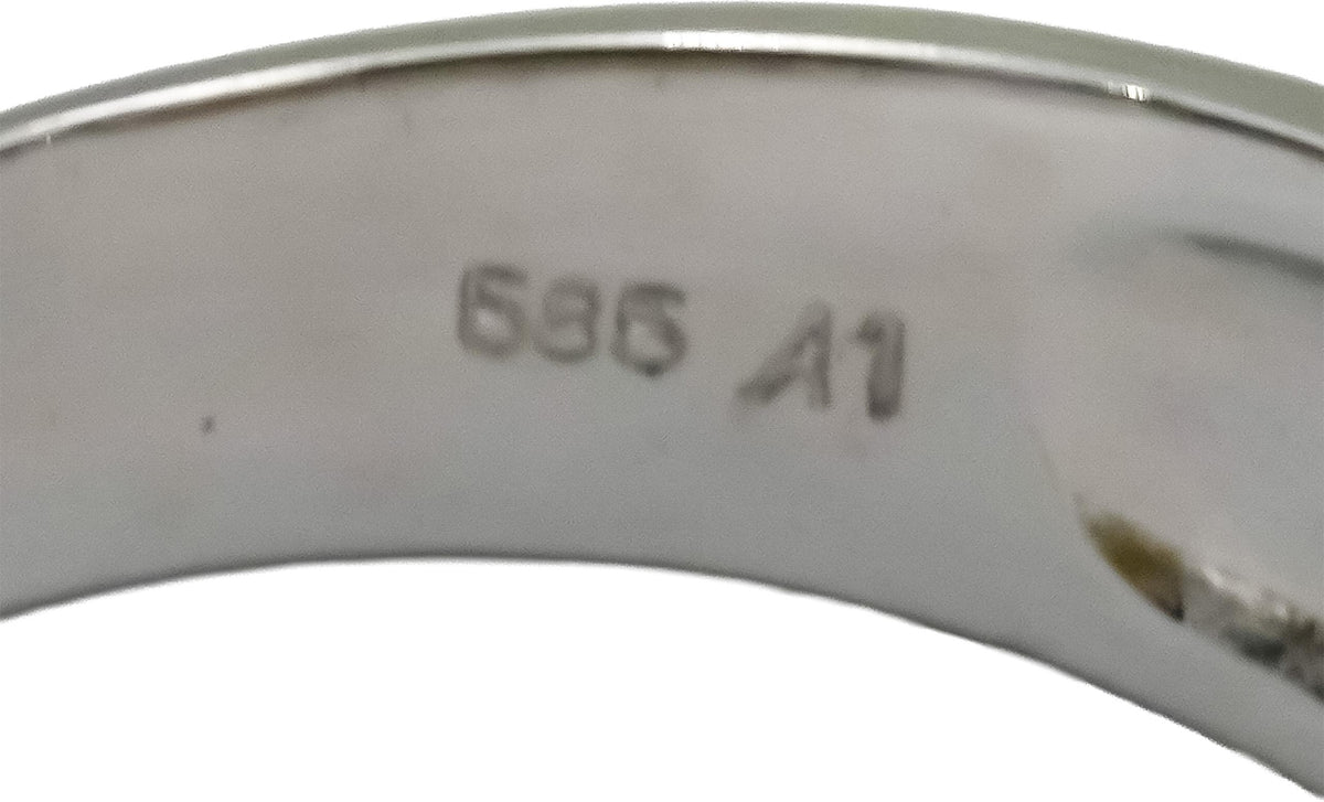 14k White Yellow Rose Gold Round Diamond Floral Band Ring 0.15CT Size 6.25