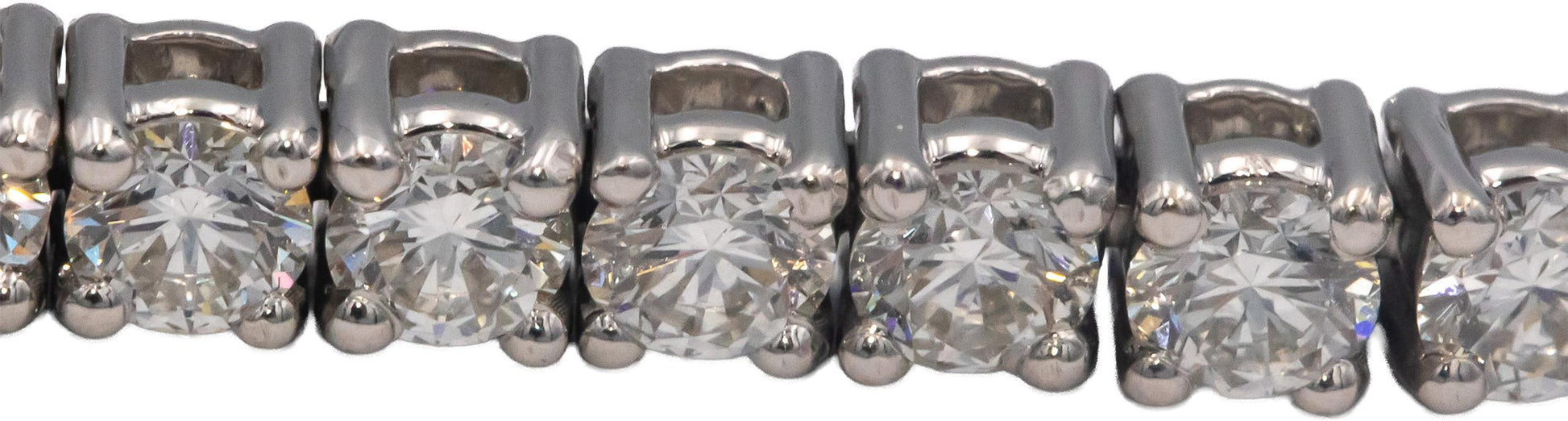 14k White Gold 5.0CT Round Cut Lab Grown Diamond Tennis Bracelet