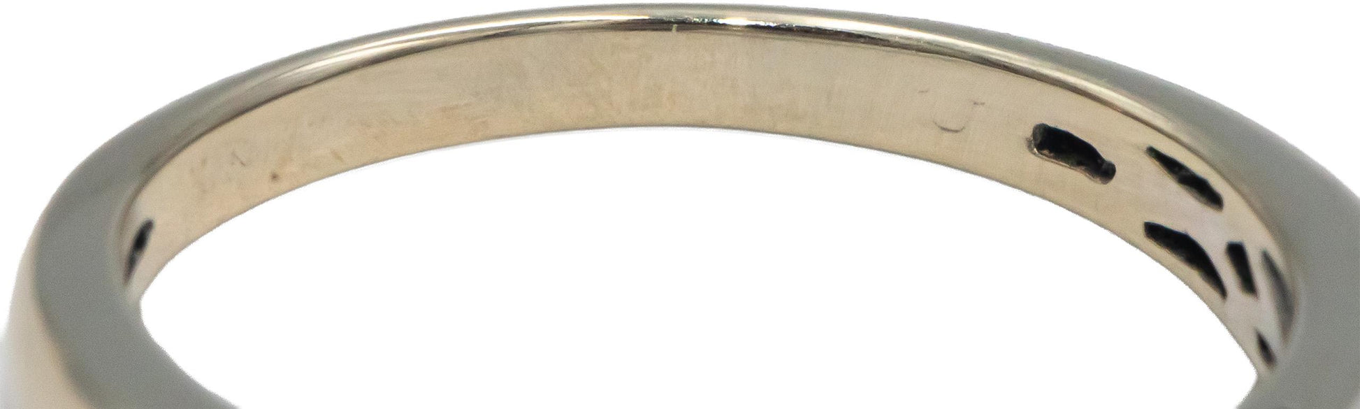 10k White Gold Princess & Round VS Diamond Cluster Ring 0.70CT Size 7.5
