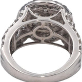 10k White Gold Round Diamond Cluster Cocktail Ring 3.0CT Size 7
