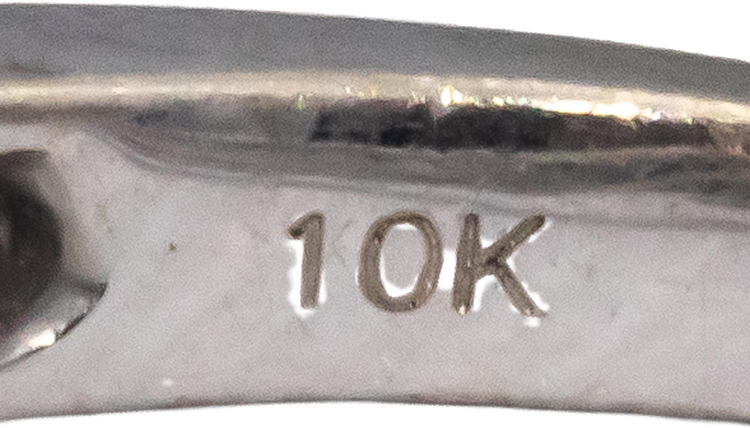10k White Gold Round Diamond Cluster Band Ring 0.50CT Size 7.25