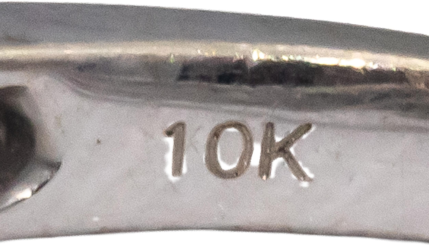 10k White Gold Round Diamond Cluster Band Ring 0.50CT Size 7.25