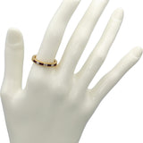 18k Yellow Gold Emerald Cut Ruby and Diamond Band Ring 0.75CTW Size 6.75